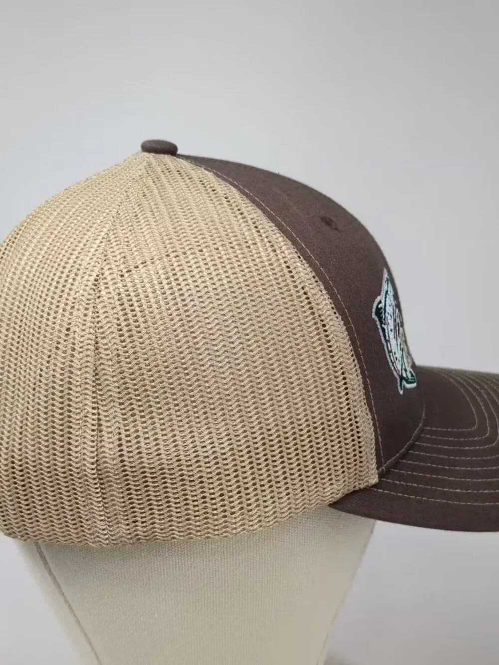 Richardson Trucker Hat Brown Beige OS Snapback East Cleveland Beverage Tackle